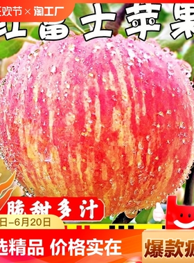山东烟台红富士苹果新鲜水果脆甜多汁产地批发包邮大果自然客服