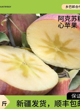 阿克苏冰糖心苹果正宗新疆红富士当季整箱新鲜水果正品产地直发大