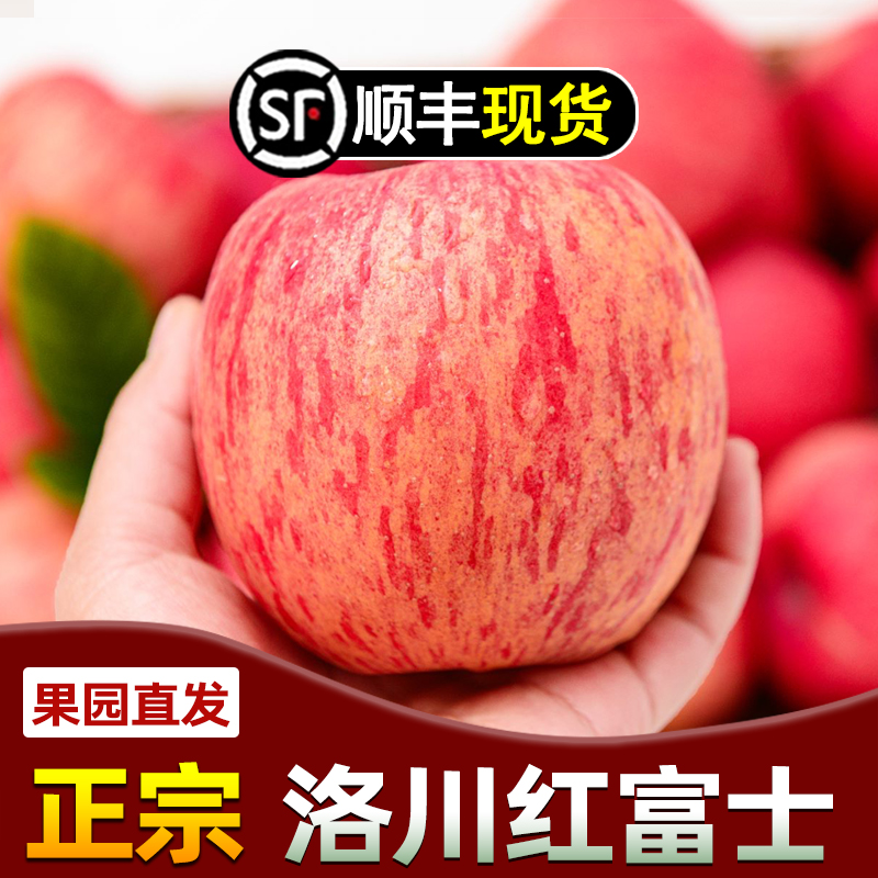 陕西正宗洛川苹果红富士9斤新鲜水果当季整箱脆甜大果10顺丰