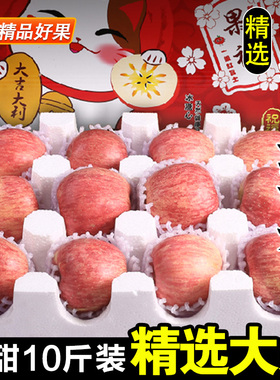 山西红富士苹果新鲜水果当季整箱10斤装果园现摘脆甜冰糖心丑苹果