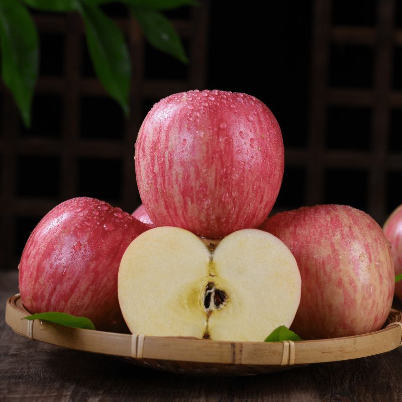 山东烟台栖霞红富士苹果新鲜当季甜脆小苹果水果整箱10斤包邮
