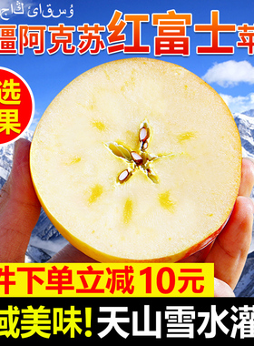 新疆阿克苏冰糖心苹果9斤新鲜当季水果整箱包邮脆甜丑萍果红富士