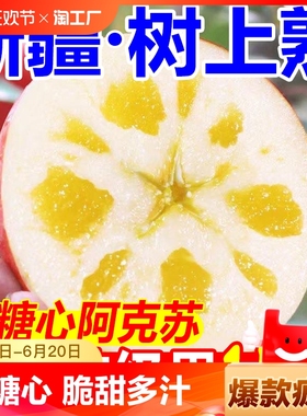 新疆阿克苏冰糖心苹果9斤新鲜水果整箱包邮红富士当季丑苹果脆甜