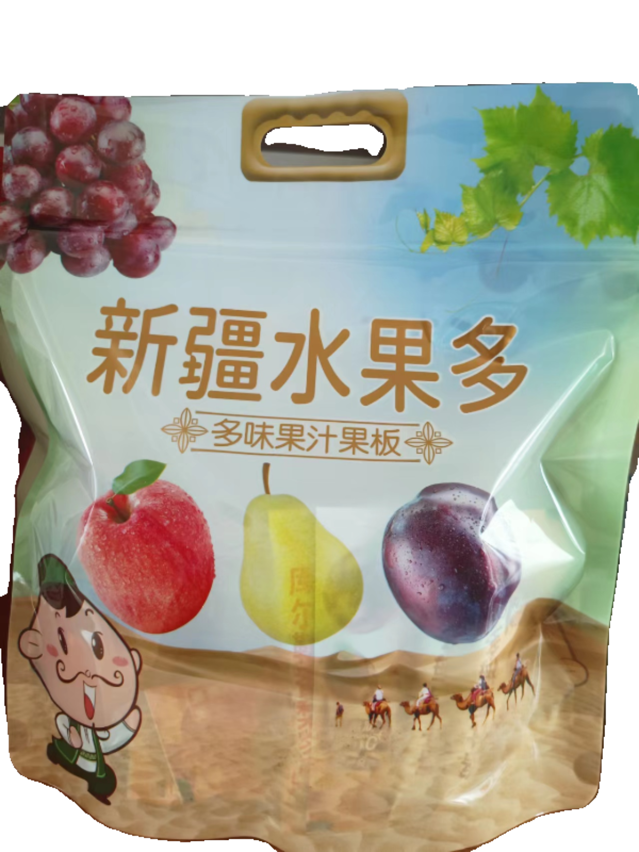 新疆水果多香梨葡萄苹果西梅果汁果冻板独立包装休闲零食