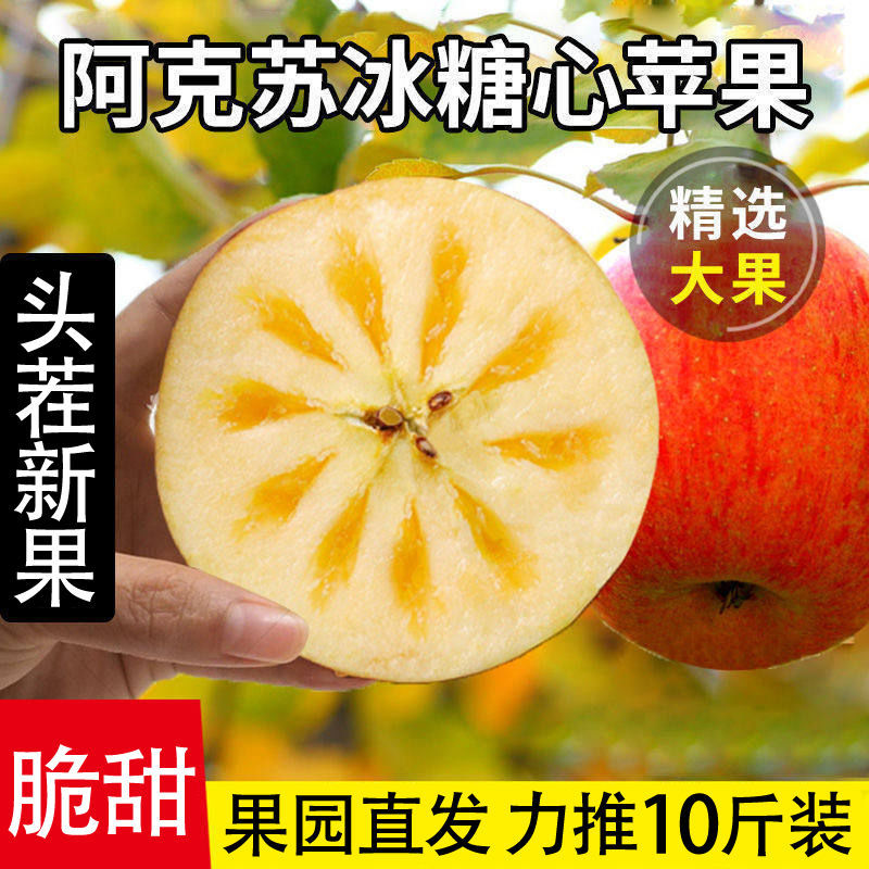 [超低价]正宗新疆阿克苏苹果冰糖心当季新鲜水果3/5/10斤整箱