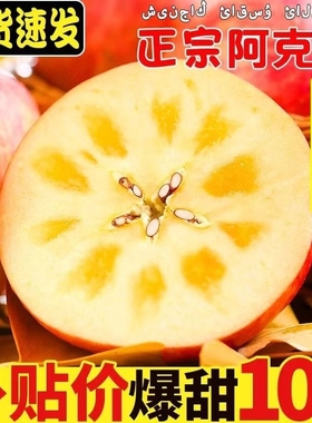 爆款新疆阿克苏冰糖心苹果新鲜水果特产红富士丑苹果批发整箱脆甜