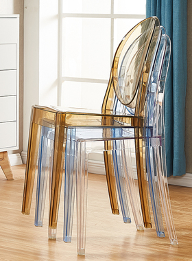 透明椅子北欧简约亚克力塑料水晶椅酒店网红化妆幽灵椅魔鬼椅餐椅