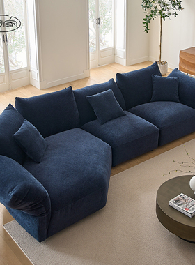 曲家 网红花瓣沙发 意式客厅设计师布艺异形弧形沙发组合