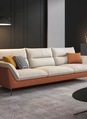 小户型新款优质科技布北欧简约客厅直排三人布艺乳胶网红沙发家具