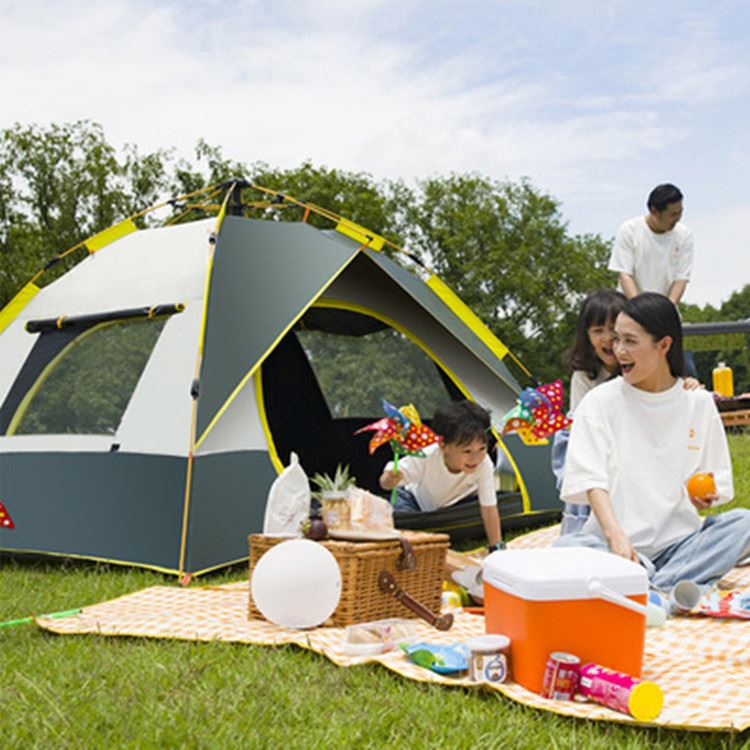 帐篷户外便携式自动弹开公园可折叠儿童露营野营装备野外加厚防雨