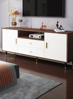 北欧电视柜简约现代客厅大小户型轻奢实木简易电视机柜客厅地柜