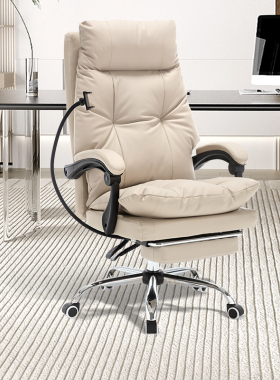 永艺撑腰椅真皮老板椅家用舒适办公椅办公室座椅电脑椅商务椅子