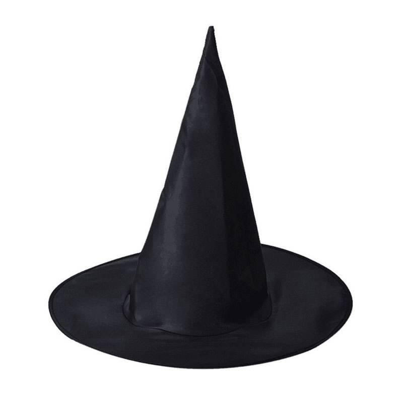 跨境万圣节帽子黑色牛津布巫师帽化妆服饰道具哈利波特魔法女巫巫