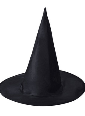 跨境万圣节帽子黑色牛津布巫师帽化妆服饰道具哈利波特魔法女巫巫