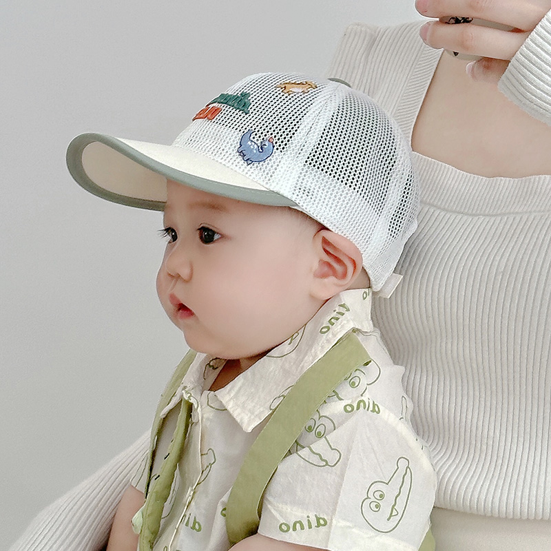 婴儿帽子夏季薄款超萌宝宝棒球帽全网儿童防晒夏天男孩遮阳鸭舌帽
