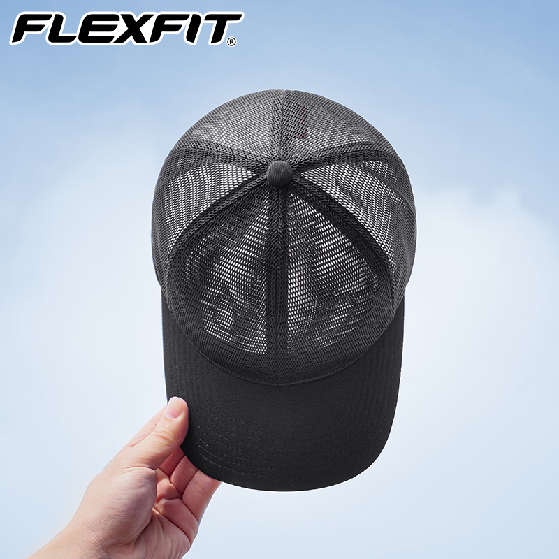 FLEXFIT夏季全网眼男士棒球帽防晒网帽透气鸭舌帽全封闭弹力帽子