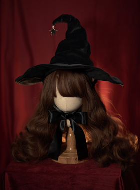 磁铁兔原创儿童万圣节表演魔法环球影城哈利波特魔女巫女巫师帽子