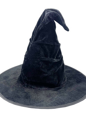 万圣节女巫帽子头饰巫师帽魔法师帽哈利波特黑色魔法发饰装扮表演