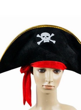 万圣节成人海盗帽儿童海盗装扮化妆舞会派对加勒比海盗帽子