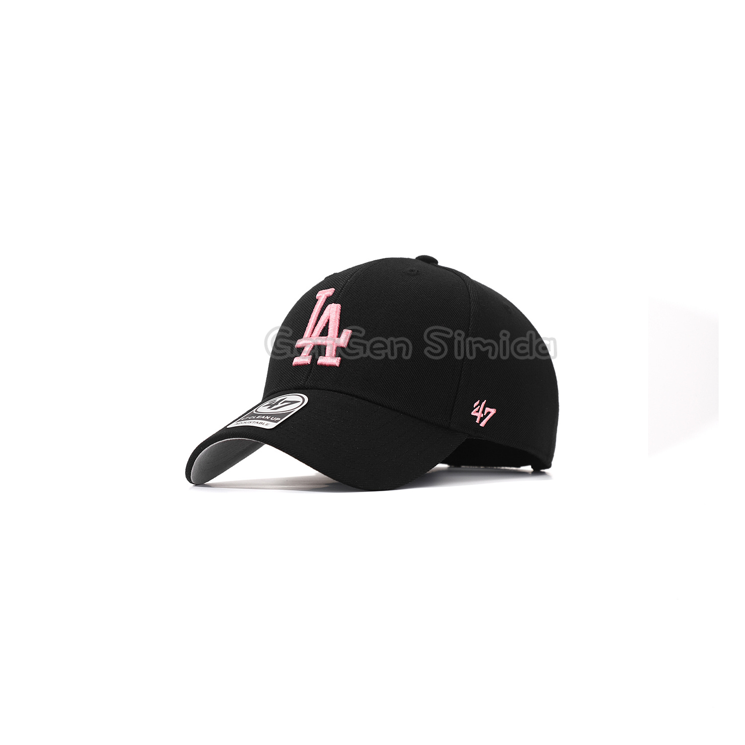 47brand帽子大标硬顶粉色棒球帽复古男女NY显脸小遮阳美式鸭舌帽