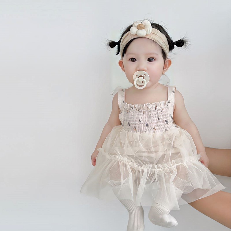 小月龄女宝宝发带夏季韩版洋气婴儿护头卤门帽子新生儿遮脑门头带