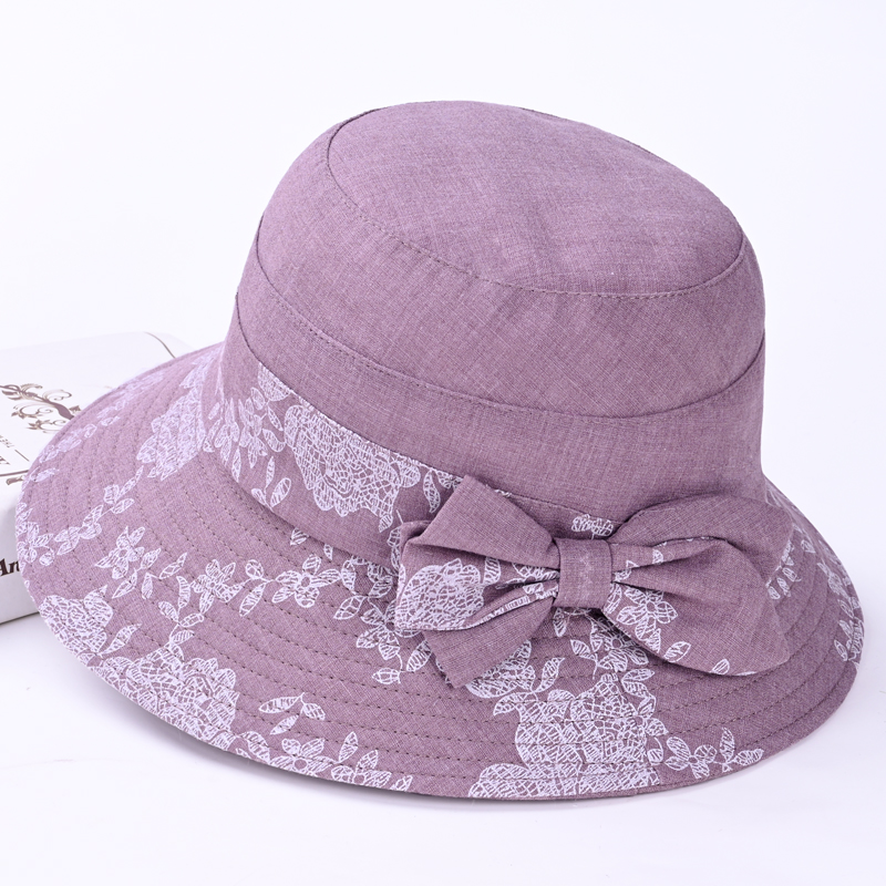 春秋季老人帽子女士盆帽老年防晒帽大檐可折叠妈妈奶奶遮阳渔夫帽