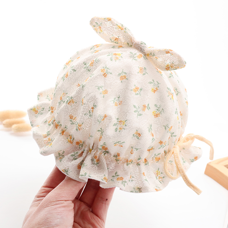 婴儿帽子夏季薄款防晒帽遮阳帽宝宝女可爱超萌婴幼儿胎帽新生儿