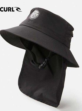 澳洲RIPCURL冲浪渔夫帽男女防晒防紫外线拆卸颈帘遮阳帽沙滩帽子