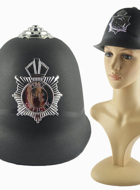 节日舞会表演帽子角色装扮骑士帽英国骑士帽警察帽子英国帽子头盔