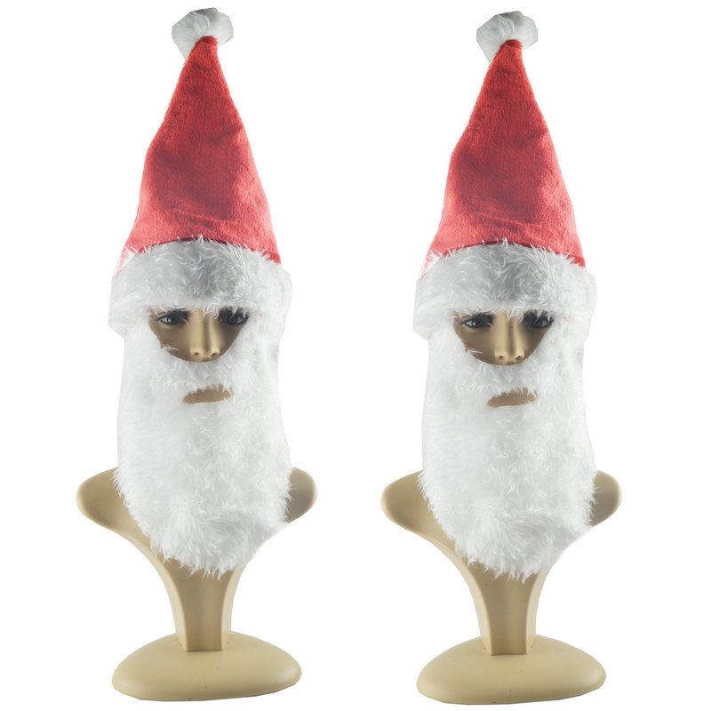 胡子圣诞老人帽子圣诞节装饰品礼物绒布圣诞胡子圣诞老人装扮