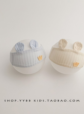 婴儿护囱门帽子夏季薄款纯棉囟门发带新生儿男女宝宝夏天遮脑门帽