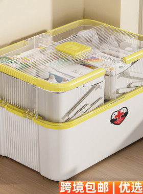 家用医药箱家庭装大号药物收纳盒特大容量多层分区医疗箱急救药盒