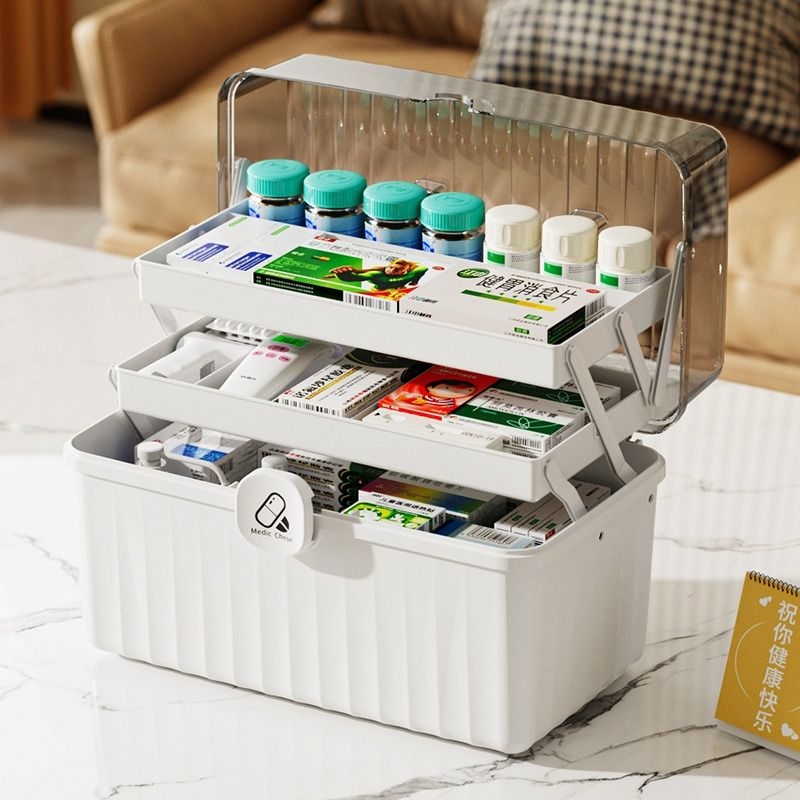 家用医药箱大容量药箱便携急救箱家庭医疗箱药盒收纳盒特大号药品