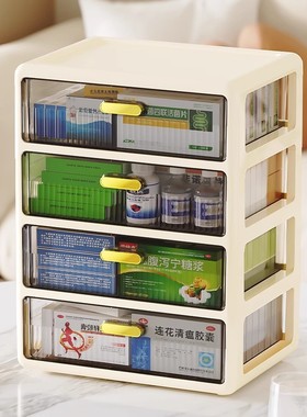 医药箱家庭装特大号家用大容量抽屉分类层架放急救药品物收纳盒柜