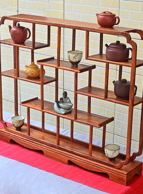 新款茶具博古架挂墙茶壶茶杯摆件紫砂壶小型壁挂式桌面摆放小置物