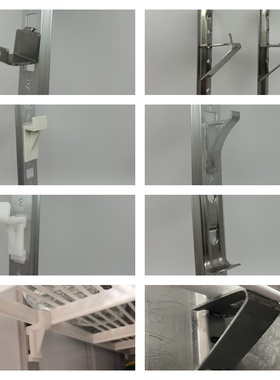 冷柜冰箱层板架支撑勾托架隔板铝展示柜夹卡扣不锈钢挂钩塑料卡子