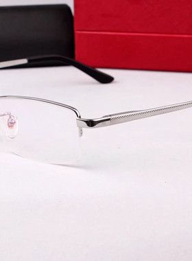新款近视眼镜架8200999 商务休闲男士款超轻纯钛半框近视眼镜框架