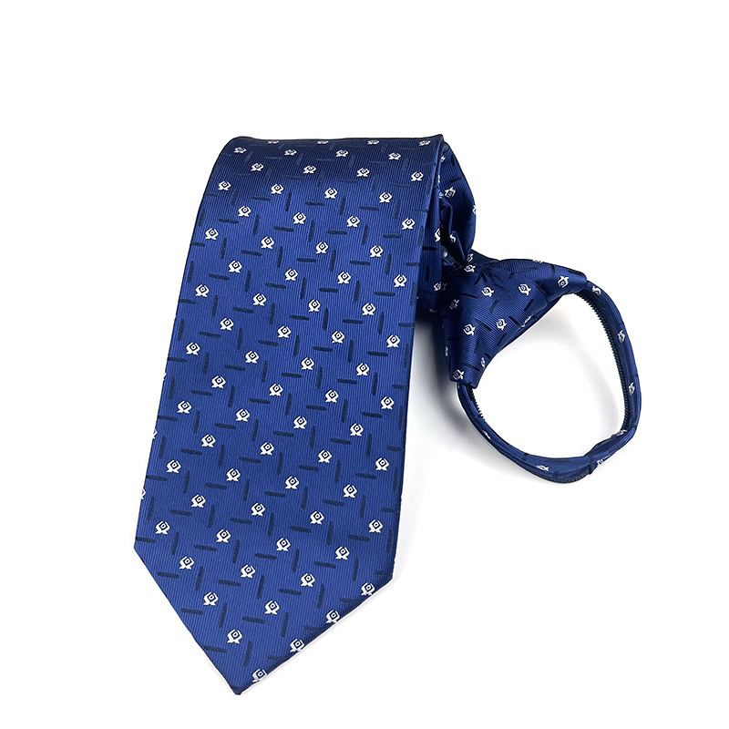 新款山西信合领带职业装男士懒人拉链农商银行信用社LOGO标记领带