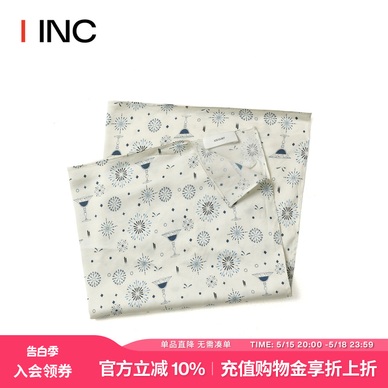 【ICE DUST设计师品牌】 IINC 24SS新款百搭定制酒杯印花丝巾女