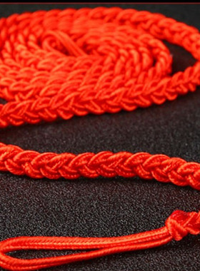 本命年红绳腰链手工编织细腰绳红腰带学生素绳红色情侣款饰品礼物