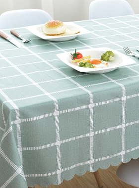 餐桌布防水防油免洗书桌ins学生布艺网红pvc长方形台布北欧茶几垫