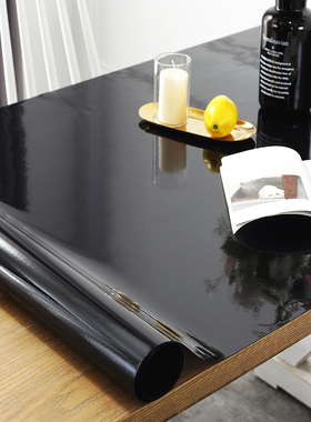 黑色磨砂PVC桌布透明软质玻璃防水餐桌台布塑料桌垫免洗防油茶几