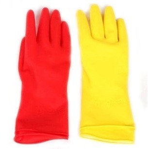 防滑柔软橡胶手套韩国家务胶皮手套不掉渣不伤手弹力防水清洁手套