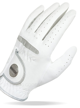 正品GVOVLVF高尔夫球手套男 耐磨透气左手超纤细布材质带马克手套