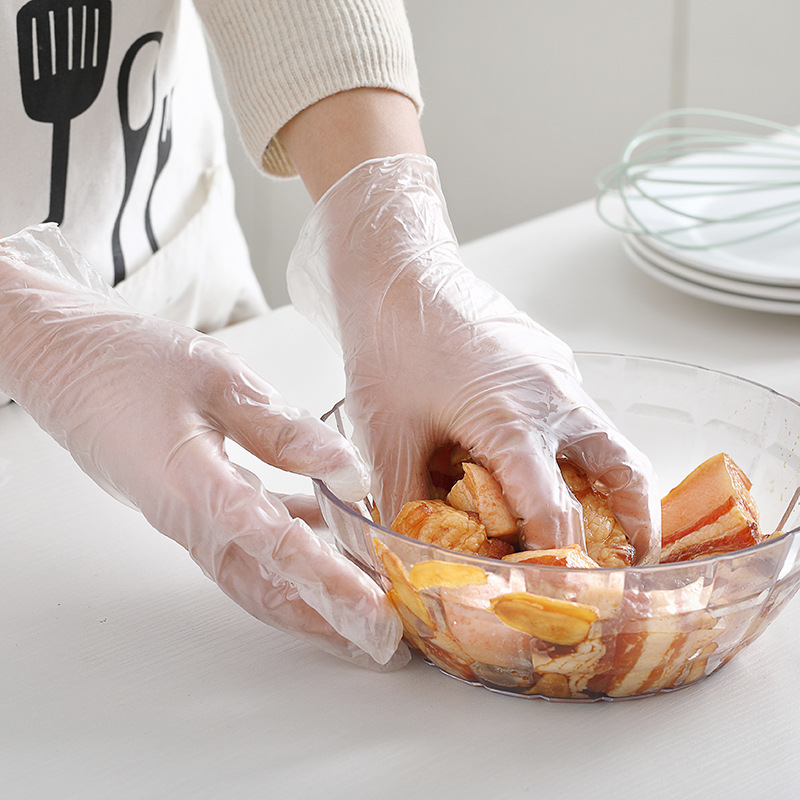 一次性手套乳胶橡胶PVC食品级餐饮专用塑料透明家务厨房防水手套