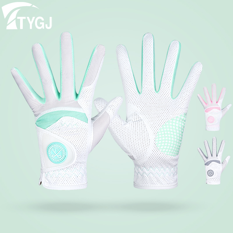 2双可包邮！高尔夫球女士手套透气网布硅胶防滑左右手1双运动手套
