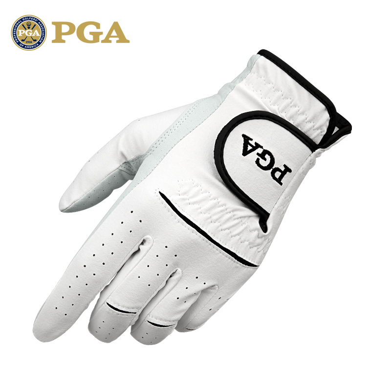 美国PGA 高尔夫手套 男士真皮手套 左右手 小羊皮+超纤皮 超透气