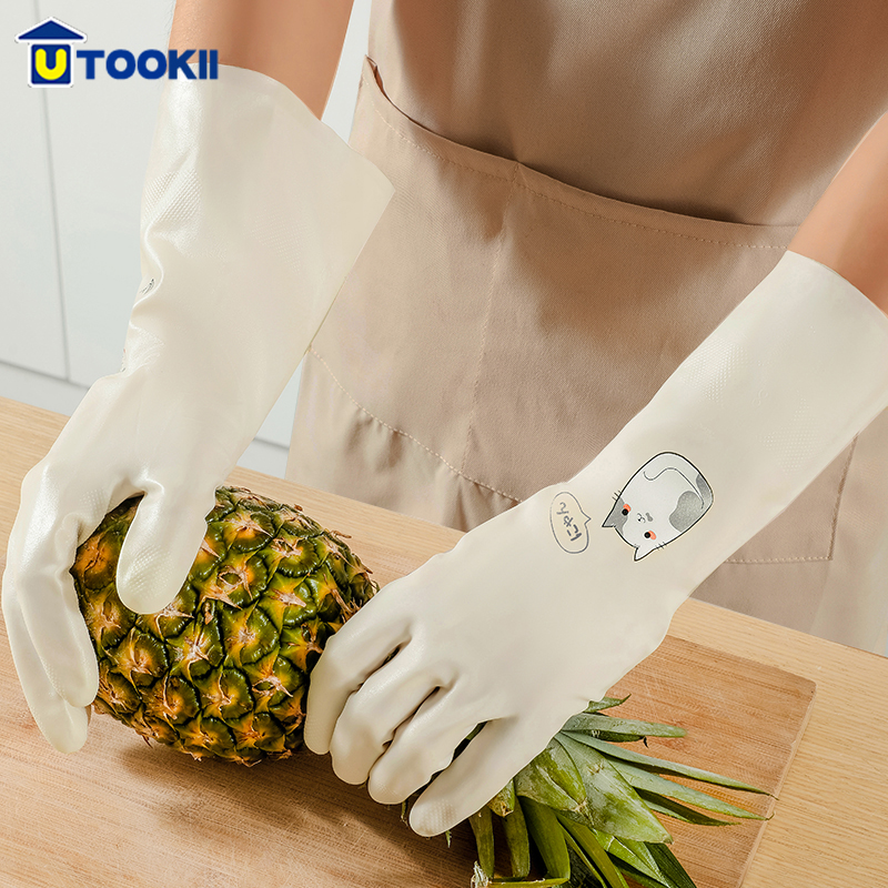 日本丁腈洗碗手套女家务清洁防水厨房家用橡胶耐用洗衣服乳胶丁晴