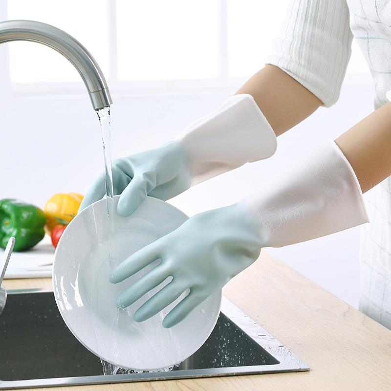 【拍一发三】双色家务清洁洗碗手套 厨房刷碗洗衣服橡胶耐用