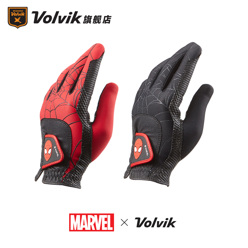 Volvik沃维克高尔夫球手套左手单支漫威蜘蛛侠透气防滑golf用品